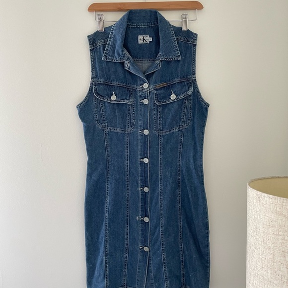 Vintage Calvin Klein Denim Dress - Picture 2 of 11